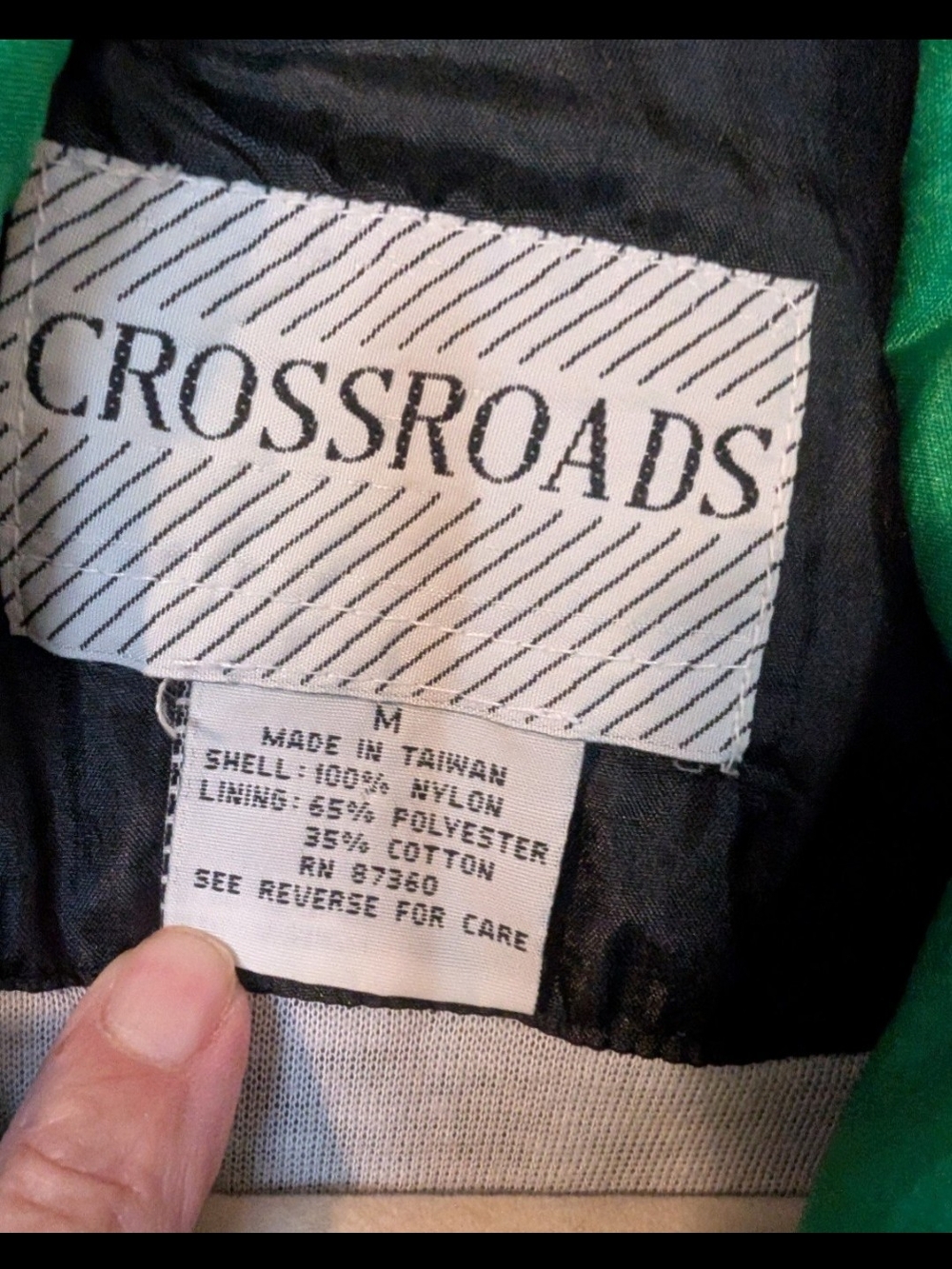 Crossroads Vintage Black Lightweight Windbreaker Sz M - Picture 2 of 6